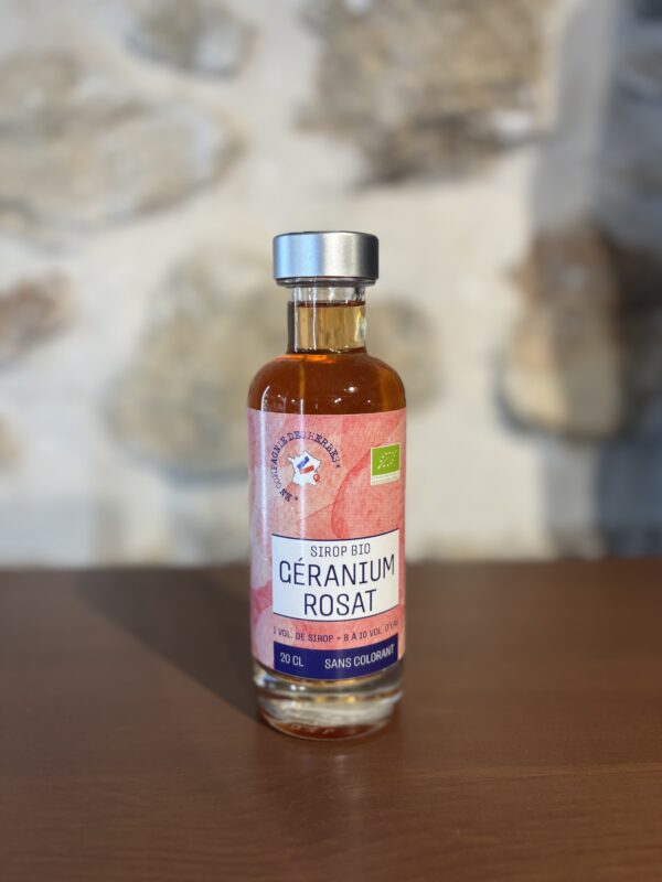 Sirop Bio Géranium Rosat – 20 cl